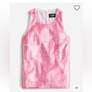 NWT J.Crew pink sequin shell top xs